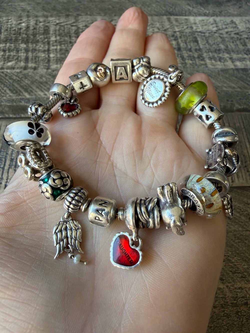 Vintage Pandora Retired 20 Charm Bracelet